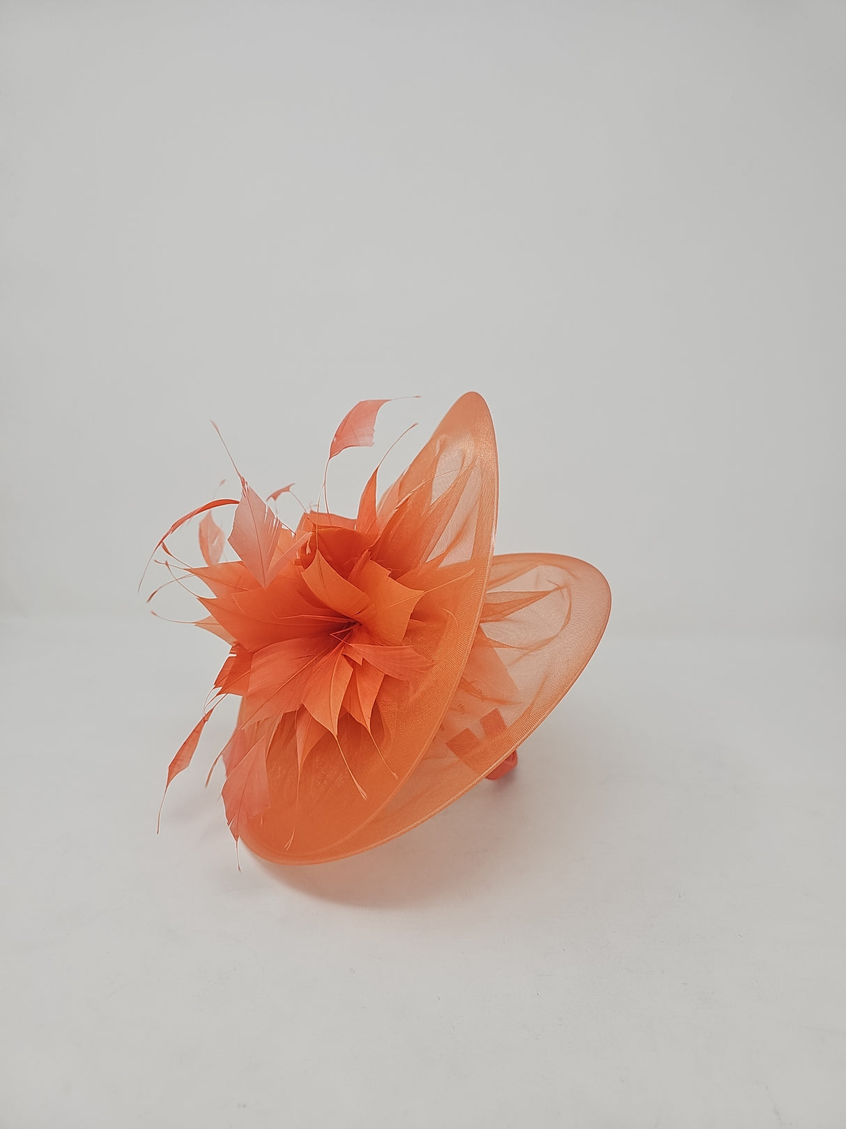 Orange Organza Halo Fascinator