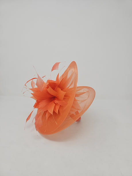 Orange Organza Halo Fascinator