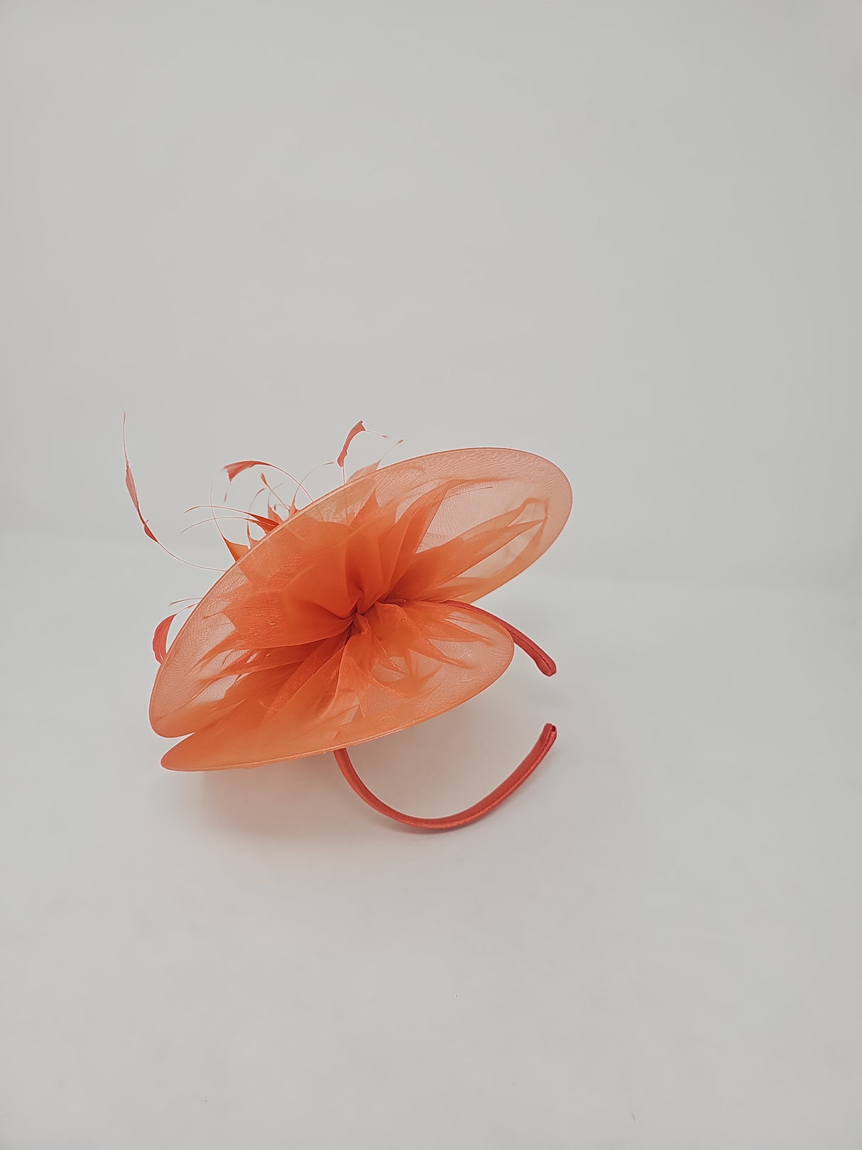 Orange Organza Halo Fascinator