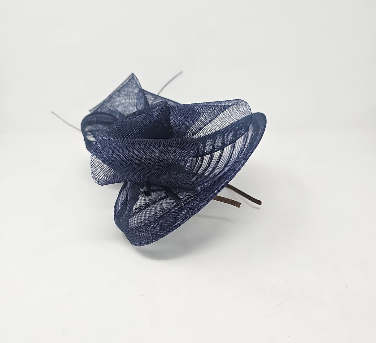 Navy Crin Layered Looped Fascinator