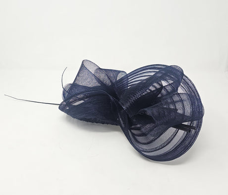 Navy Crin Layered Looped Fascinator