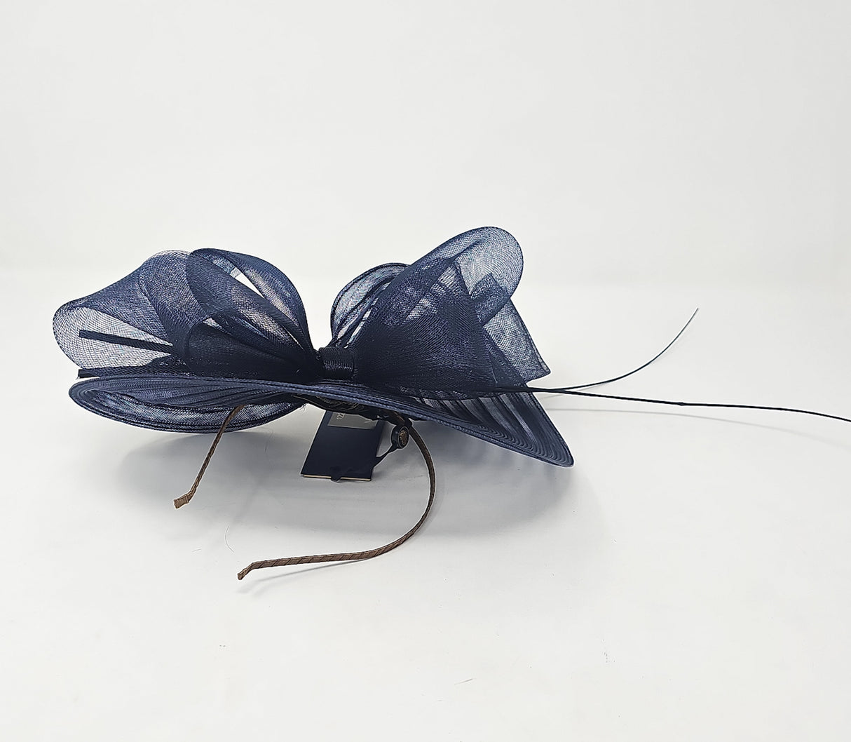 Navy Crin Layered Looped Fascinator