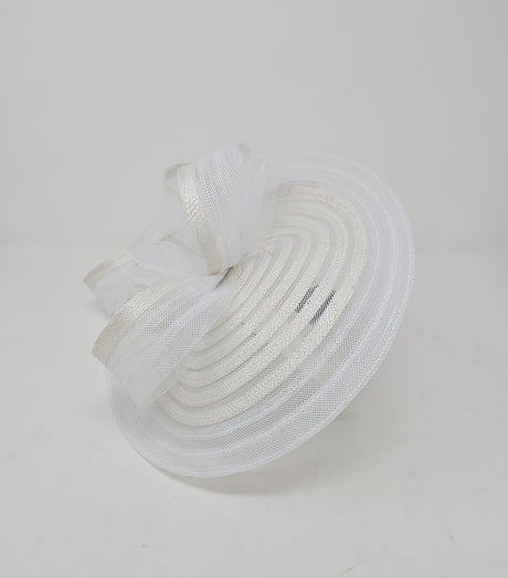 White Looped Layered Bridal Fascinator