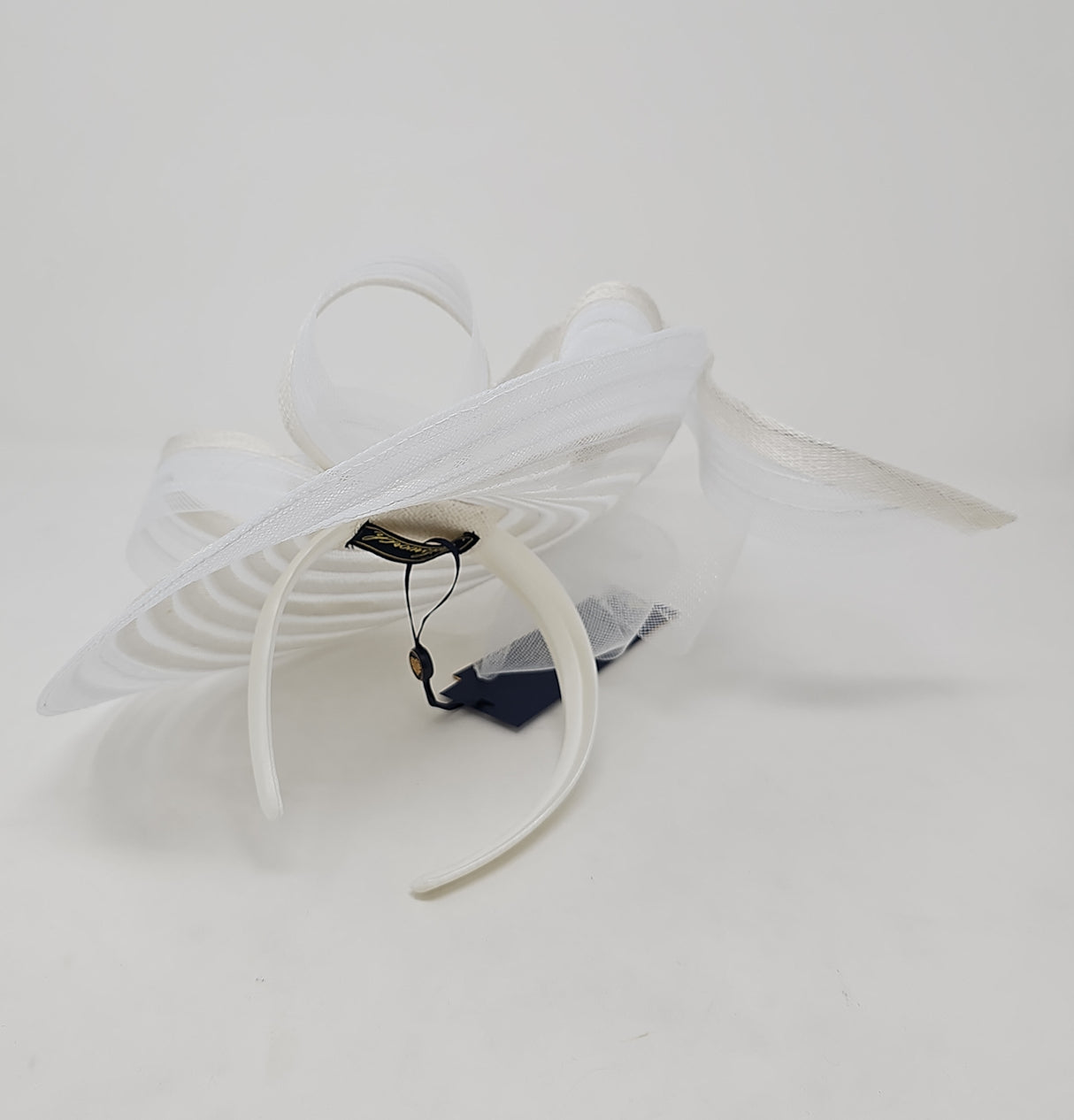 White Looped Layered Bridal Fascinator