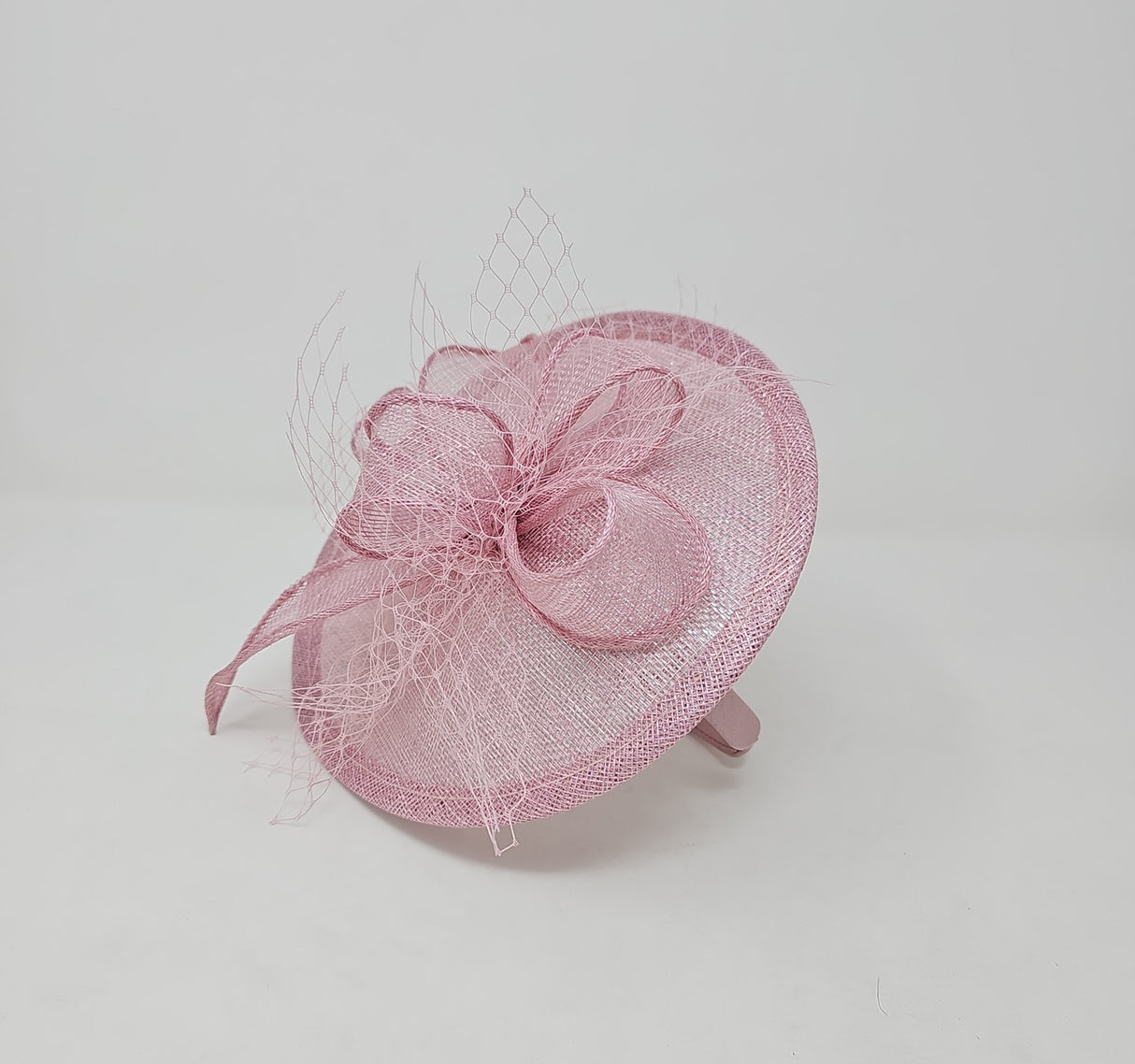 Metallic Blush Rose Disc Hairband Fascinator