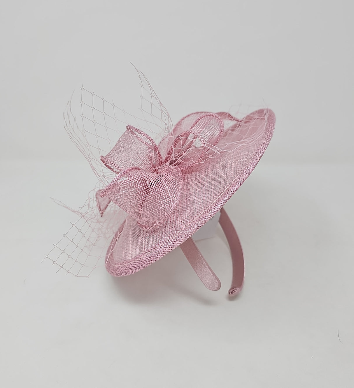 Metallic Blush Rose Disc Hairband Fascinator