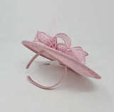 Metallic Blush Rose Disc Hairband Fascinator