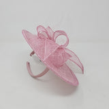 Metallic Blush Rose Disc Hairband Fascinator