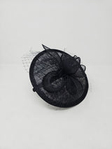 Black Disc Hairband Fascinator