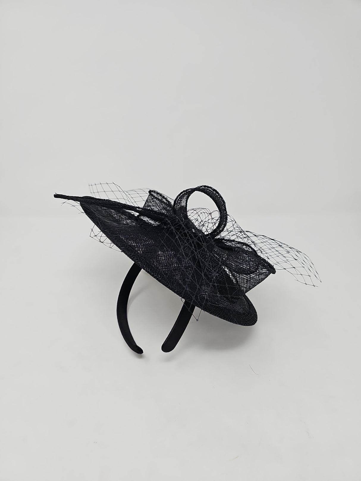 Black Disc Hairband Fascinator