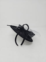 Black Disc Hairband Fascinator
