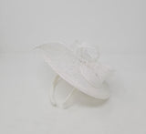 White Disc Hairband Fascinator