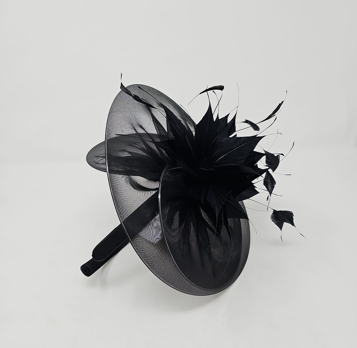 Black Organza Halo Fascinator