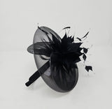 Black Organza Halo Fascinator