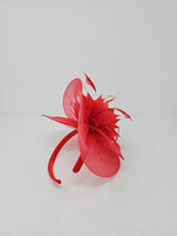 Tulip Red Organza Halo Fascinator
