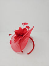Tulip Red Organza Halo Fascinator