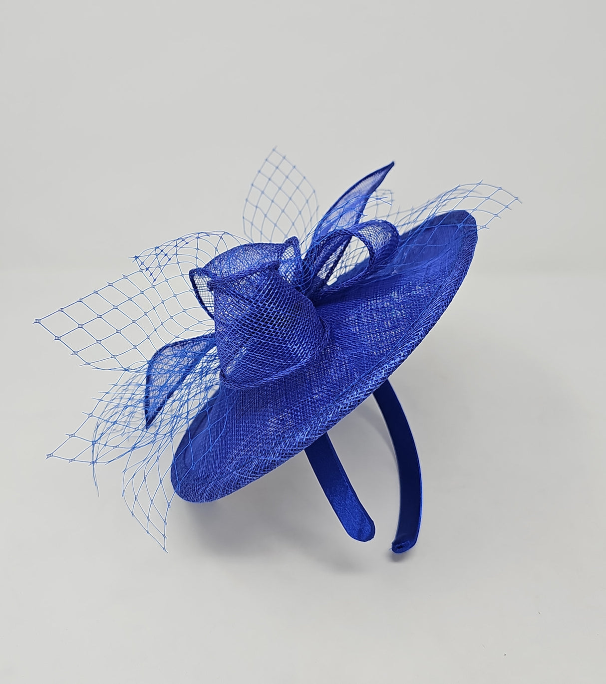 Lapis Blue Disc Hairband Fascinator