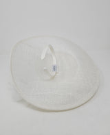 White Looped Bow Round Disc Fascinator
