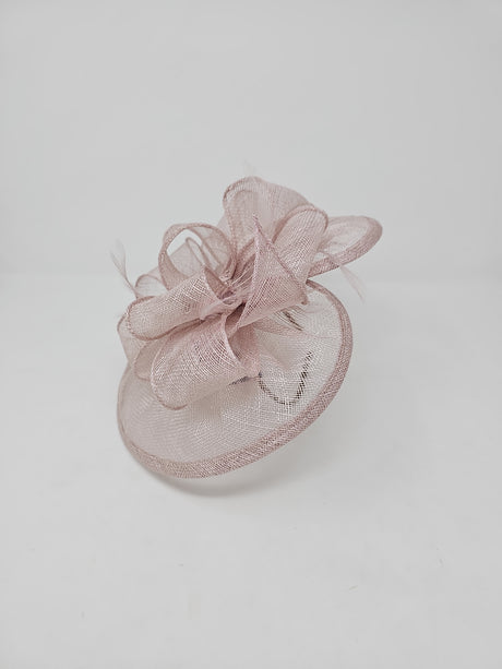 Truffle Looped Round Disc Fascinator