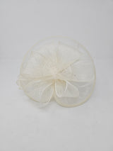 Ivory Looped Round Disc Fascinator