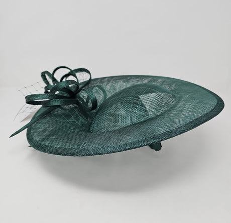 Pine Green Large Disc Hairband Fascinator