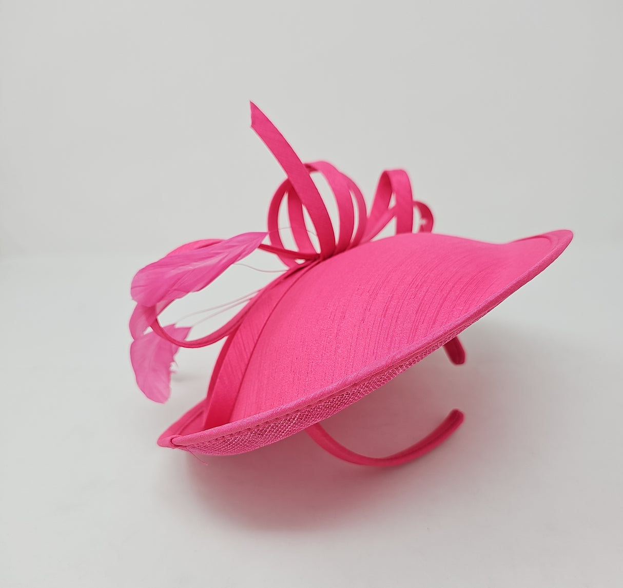 Lipstick Pink Material Disc Hairband Fascinator