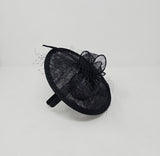 Black Disc Hairband Fascinator
