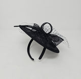 Black Disc Hairband Fascinator