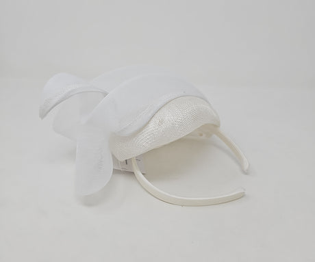 White Net Hairband Fascinator