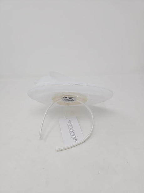 Perched White Layered Hairband Fascinator