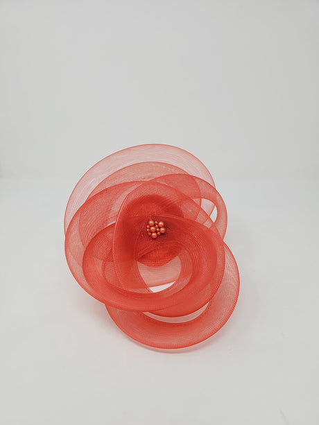 Perched Orange Fascinator