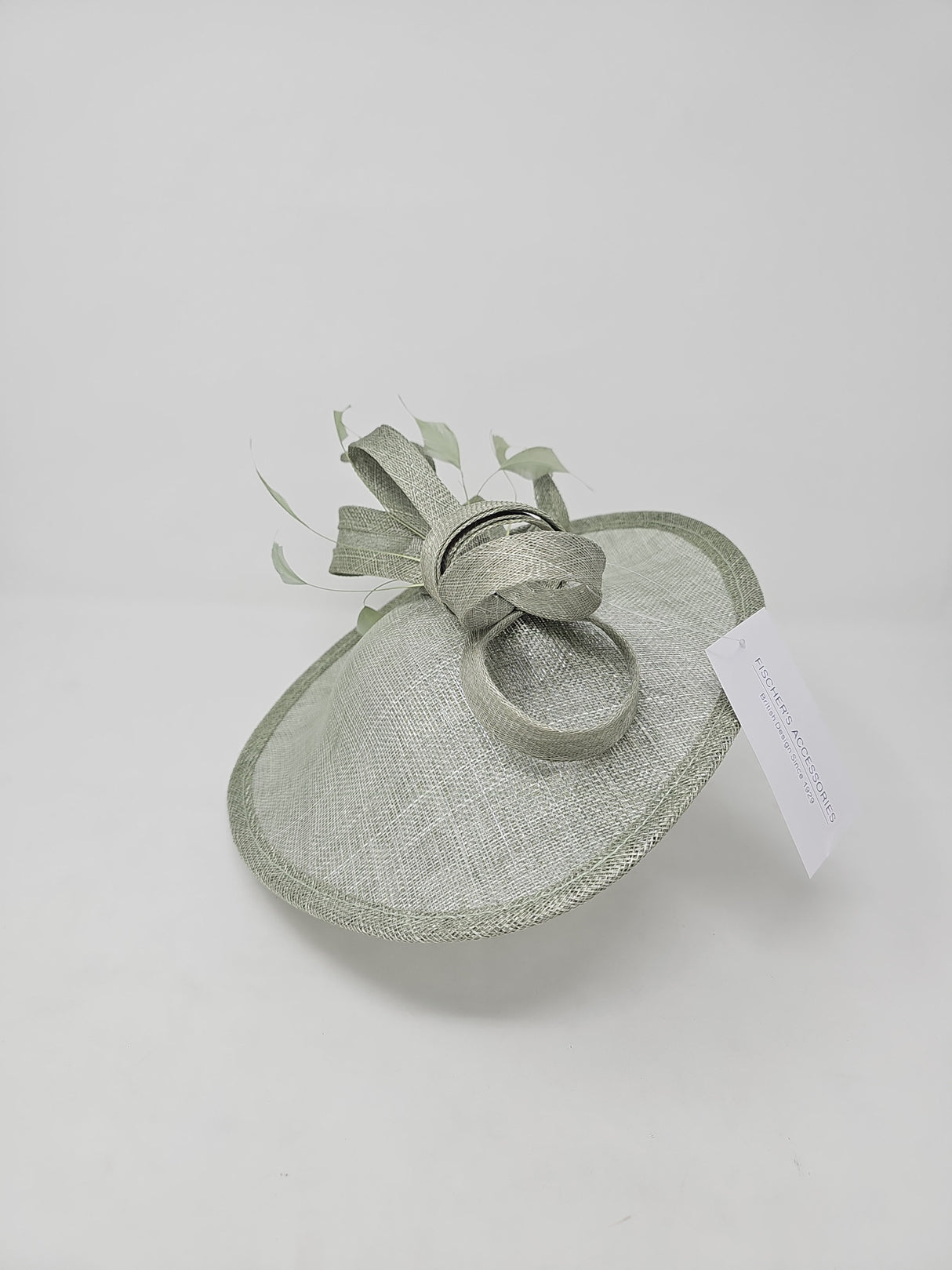 Metallic Sage Oval Disc Hairband Fascinator