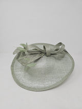 Metallic Sage Oval Disc Hairband Fascinator