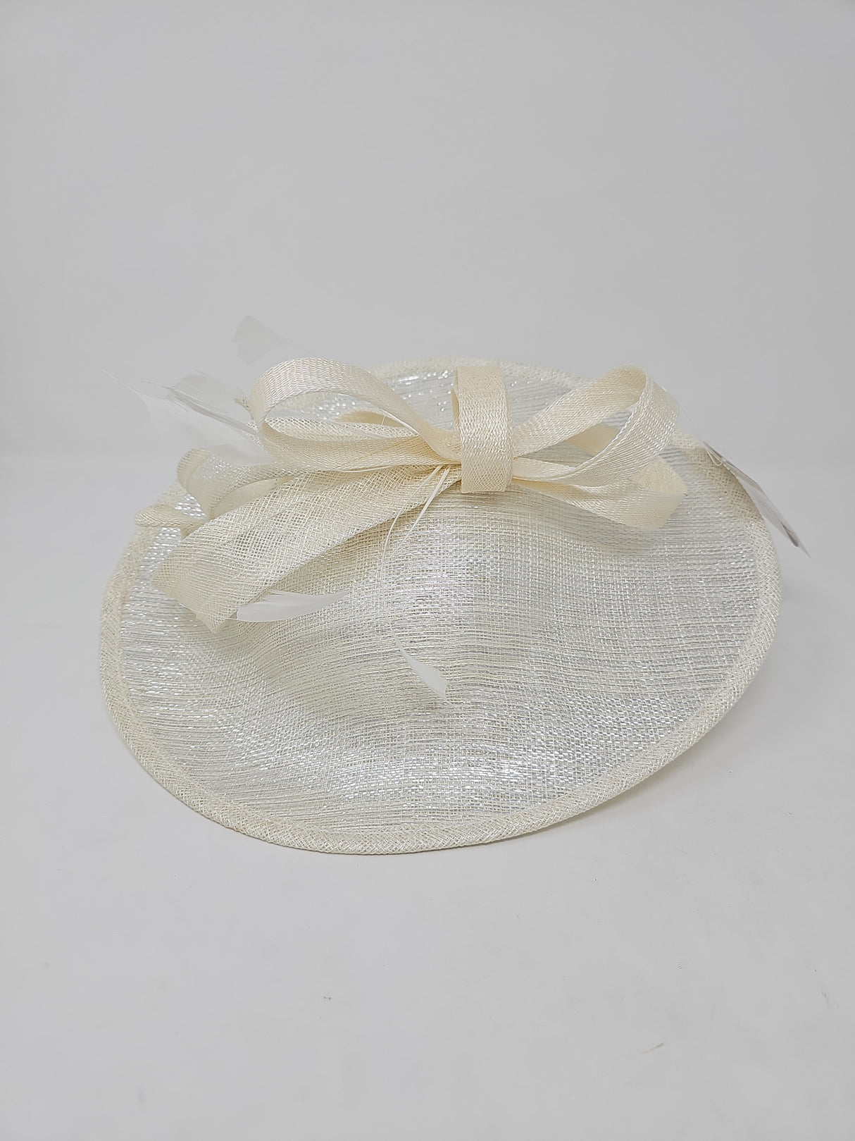 Metallic Ivory Oval Disc Hairband Fascinator