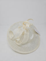 Metallic Ivory Oval Disc Hairband Fascinator