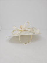 Metallic Ivory Oval Disc Hairband Fascinator