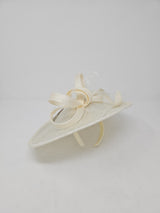 Metallic Ivory Oval Disc Hairband Fascinator