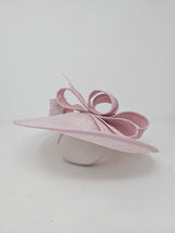 Metallic Sorbet Pink Looped Feather Hatinator
