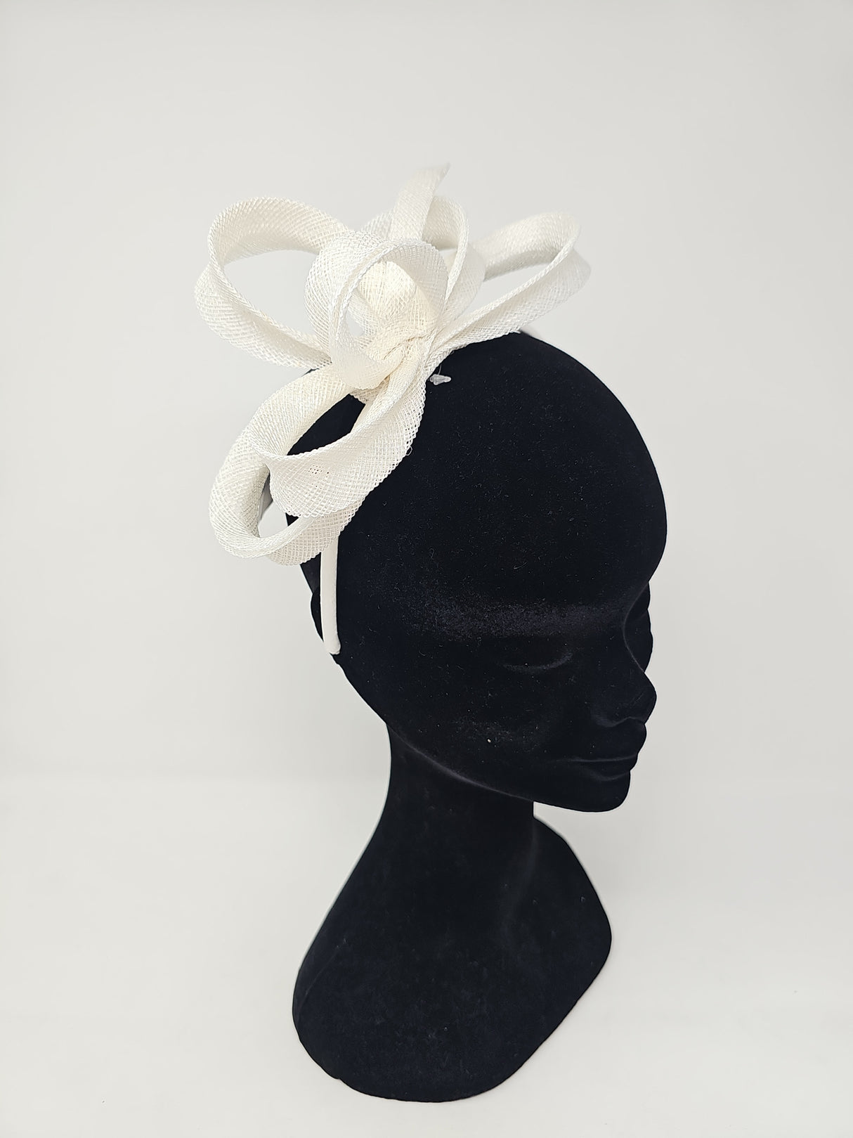 White Loop Hairband Fascinator