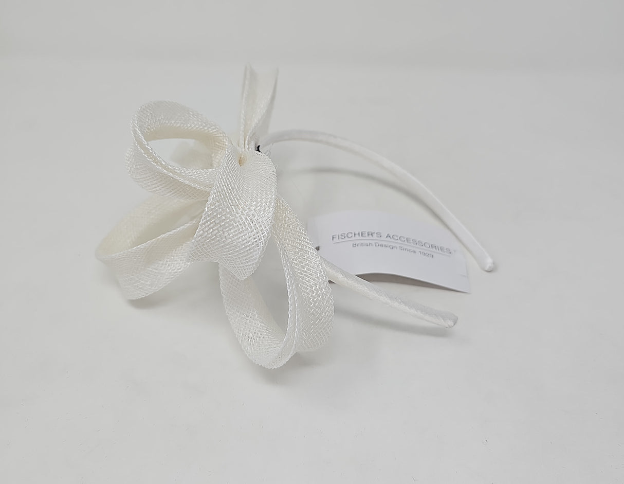 White Loop Hairband Fascinator