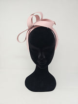 Quartz Pink Leatherette Bow Hairband Fascinator