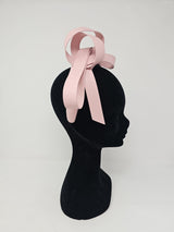 Quartz Pink Leatherette Bow Hairband Fascinator