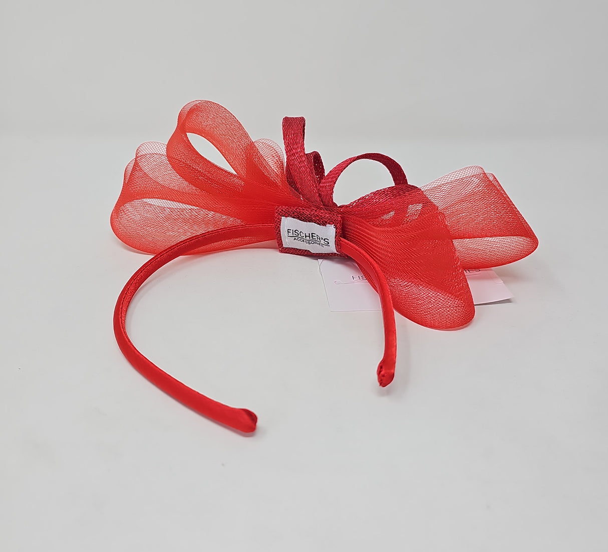 Tulip Red Bow Loop Hairband Fascinator