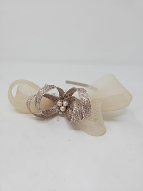 Almond Bow Loop Hairband Fascinator