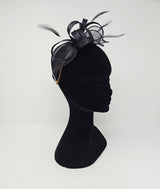 Black Looped Feather Hairband Fascinator