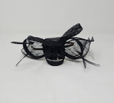 Black Looped Feather Hairband Fascinator