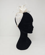 White Looped Feather Hairband Fascinator