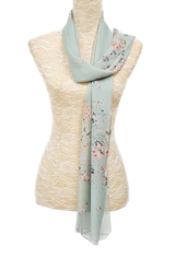 Delicate Flower Chiffon Scarf