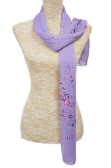 Delicate Flower Chiffon Scarf