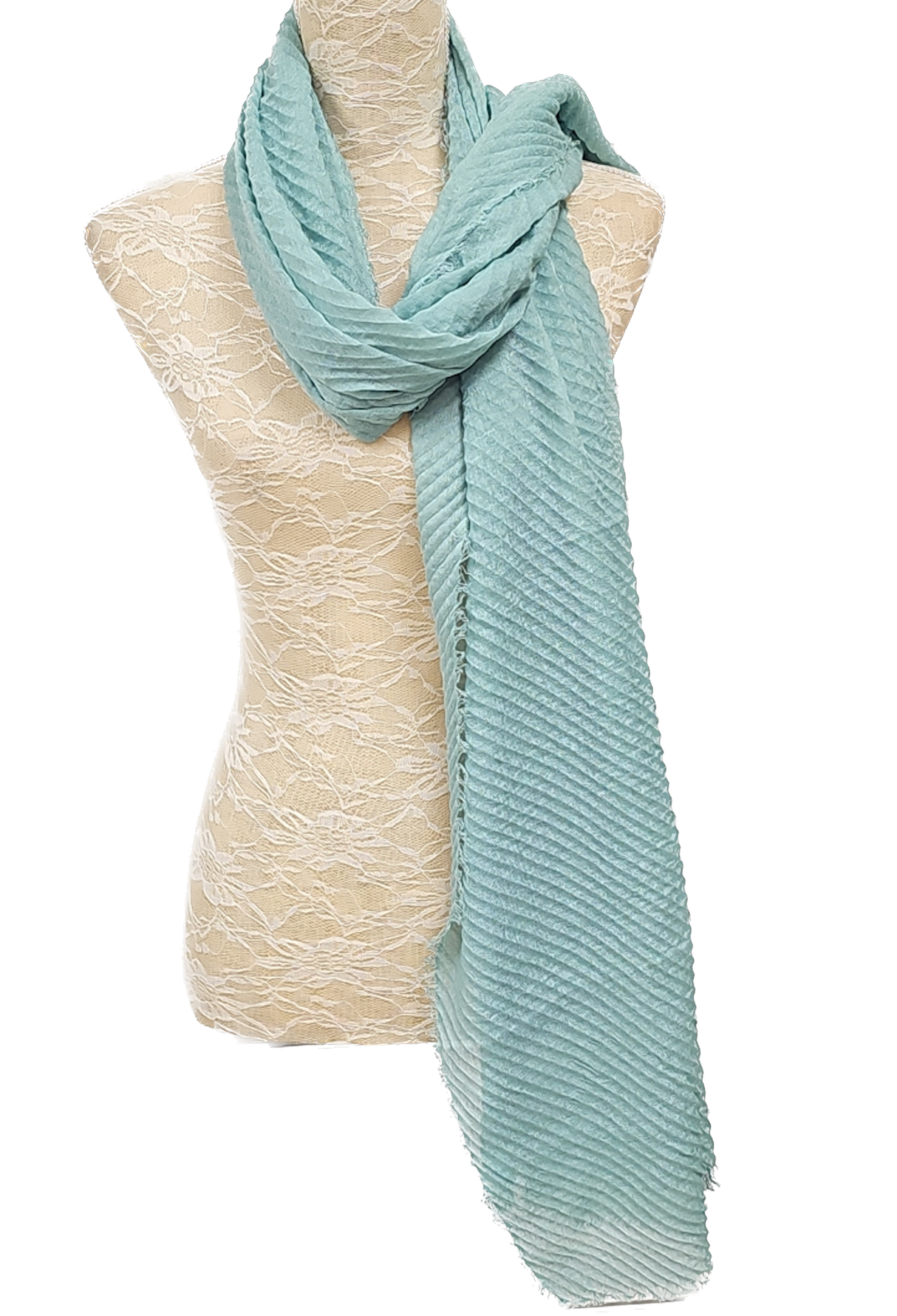 Jade Green Crinkle Soft Feel Scarf